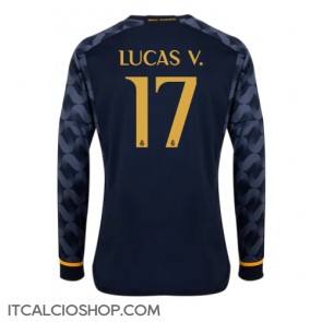 Real Madrid Lucas Vazquez #17 Seconda Maglia 2023-24 Manica Lunga